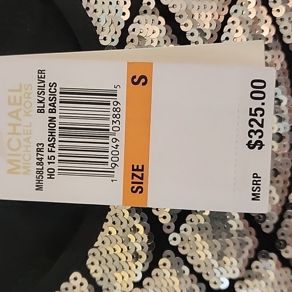 Michael Kors Black and Silver Sequin Dress. Size S. NWT. Original Price $325.00 - Picture 5 of 5